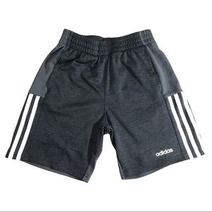 Adidas Youth Medium Gray Athletic Shorts - Unisex